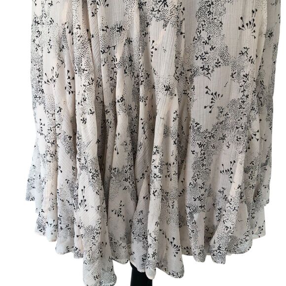 Rebecca Taylor Romantic Flowy Boho Ruffle Hem Silk Blend Mini Dress $395 Sz 14 - Picture 3 of 16